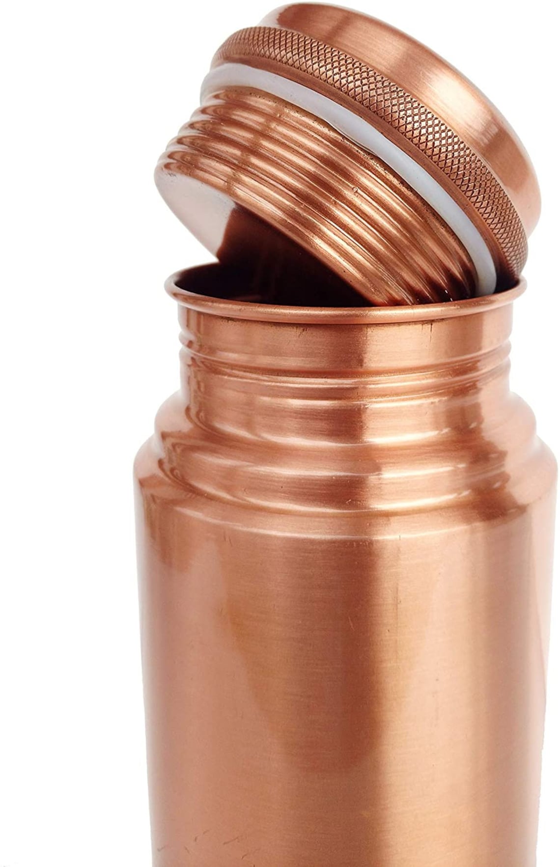 Pure Copper Water Bottle 1000 Ml Capacity Joint Less Plain Etsy