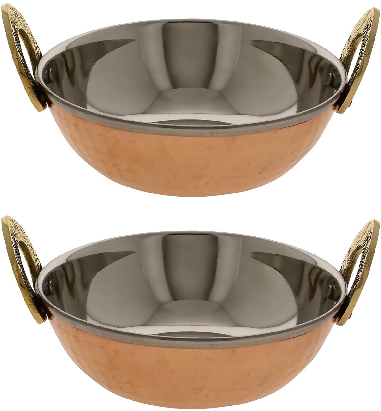 Karahi Indian Serving Dishes Copper Bowl Set Copper Kitchen Decor