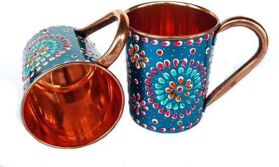 Red Copper & Ceramic Coffee Mug, 16-oz.