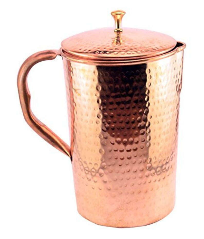 Hand Hammered Pure Copper Jug Water Pitcher Etsy UK