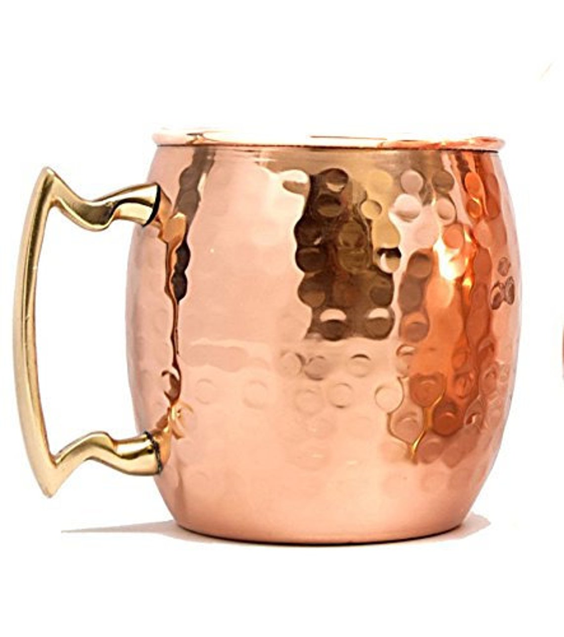 Hammered Copper Moscow Mule Mug With Brass Handle Etsy