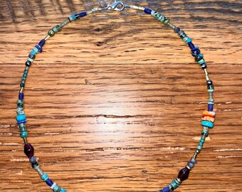 Multi Stone Necklace 15”