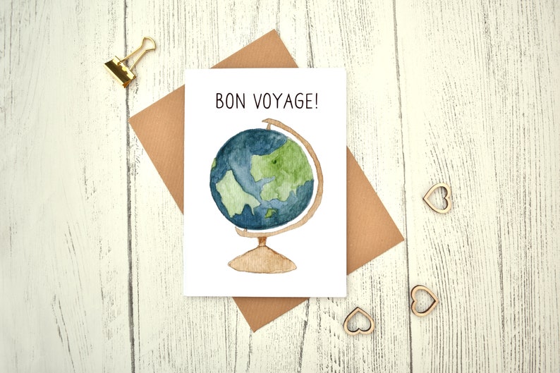 Leaving Work Job Bon Voyage Travel Goodbye Good Luck Large Card Funny Humour