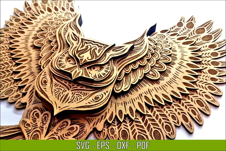 Download 3D Owl Mandala Svg - Layered SVG Cut File