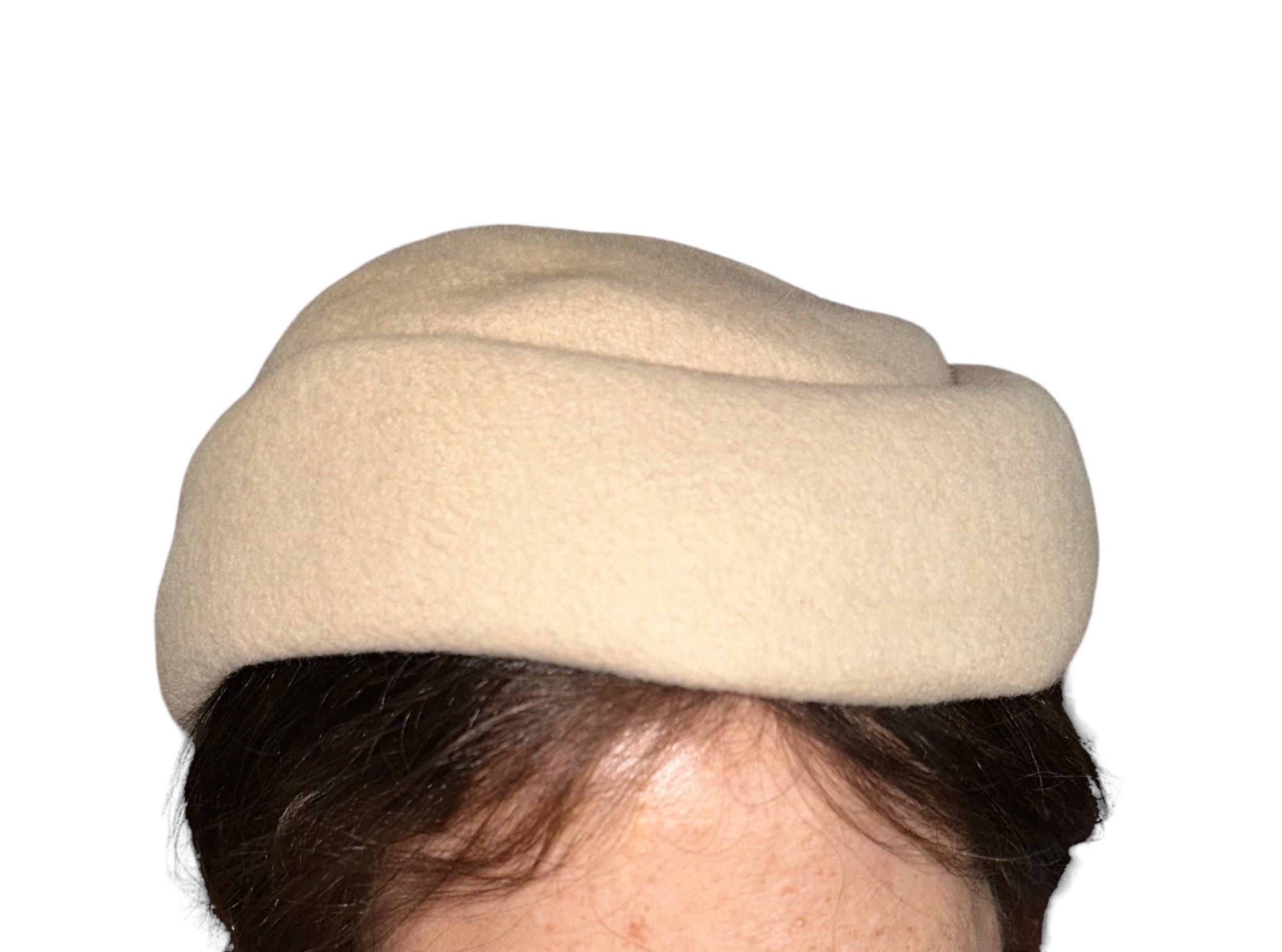 Beige Vintage Neumann-endler Fairfield Felts Pillbox Hat 