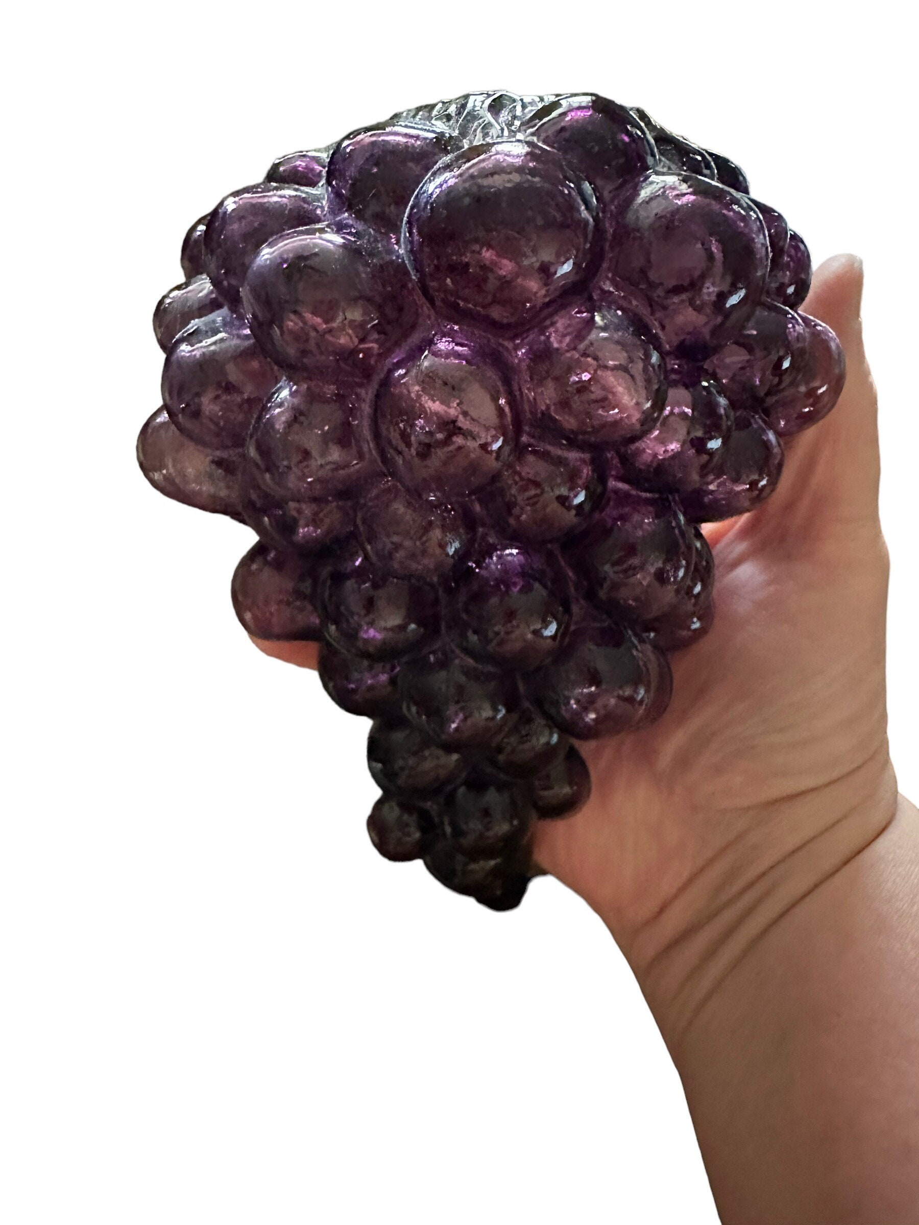 Vintage Grape Cluster Shaped Purple Glass Light Lamp Shade