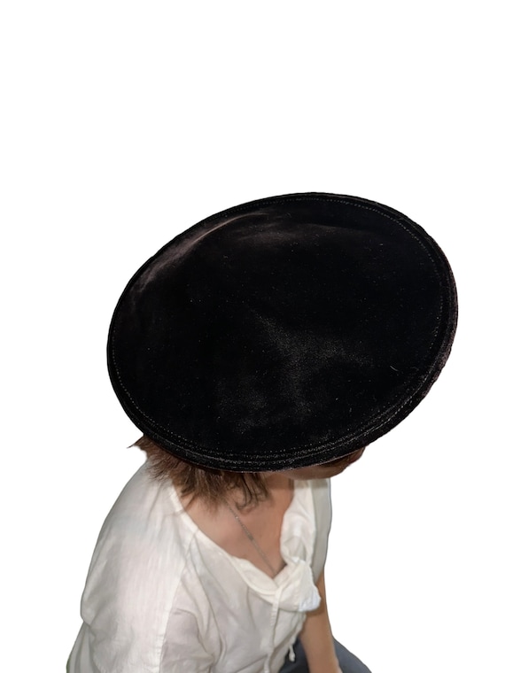 Black Brown Velvet El Rita Bolero Flat Ladies Hat