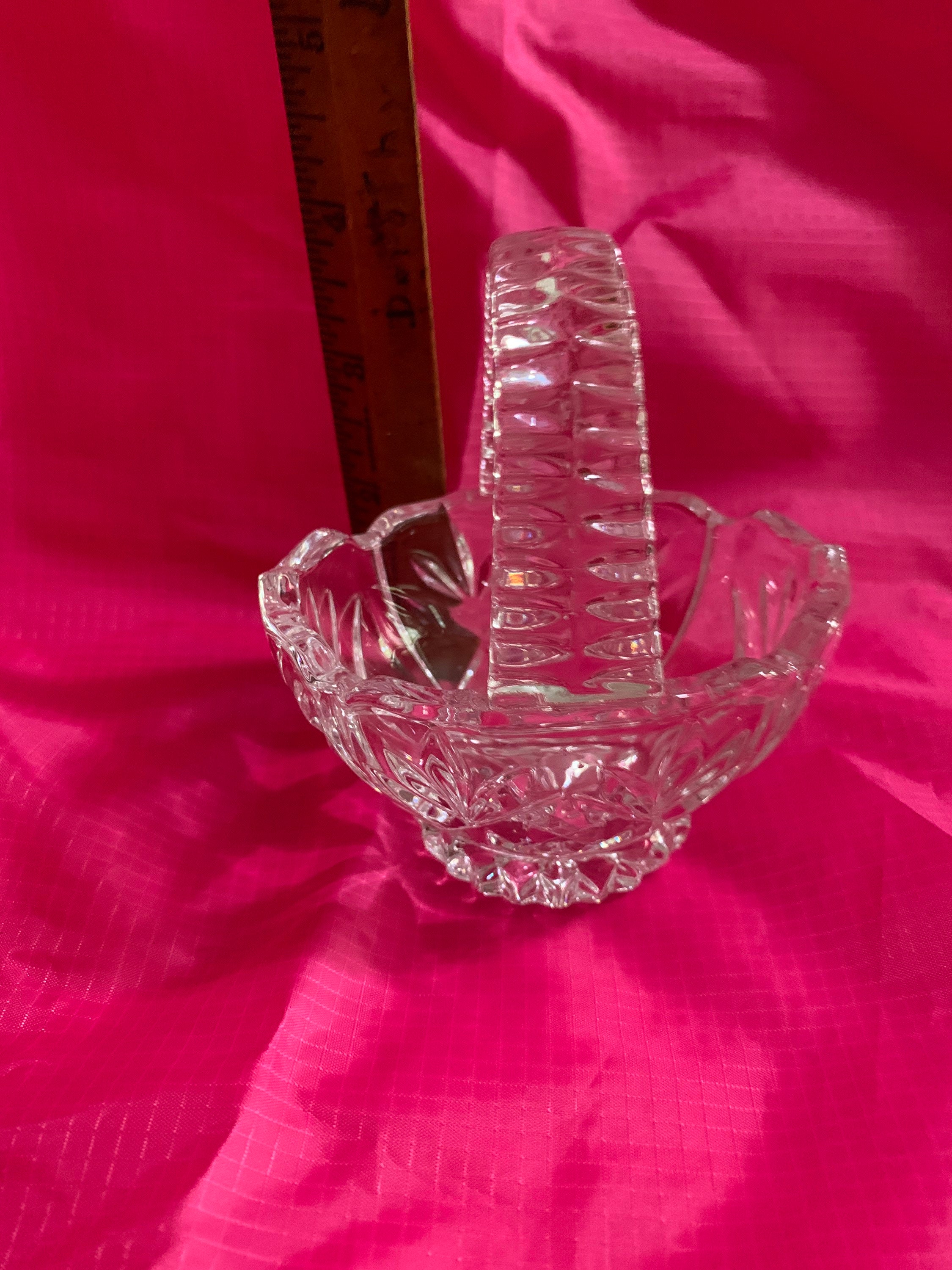 Cut Glass Flower Basket Etsy
