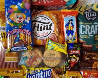 800g, Box of Ukrainian snacks, a gift from traditional Ukrainian treats, Ukrainian sweets