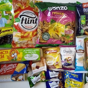 800g, Box of Ukrainian snacks, a gift from traditional Ukrainian treats, Ukrainian sweets