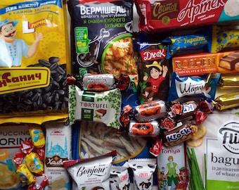 800 g, Caja de snacks ucranianos, un regalo de dulces tradicionales ucranianos, dulces ucranianos