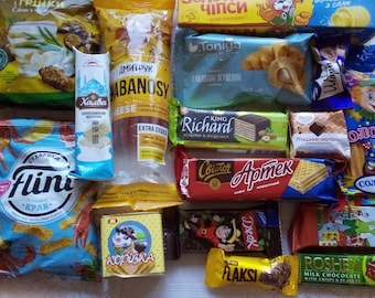 800 g, Caja de snacks ucranianos, un regalo de dulces tradicionales ucranianos, dulces ucranianos