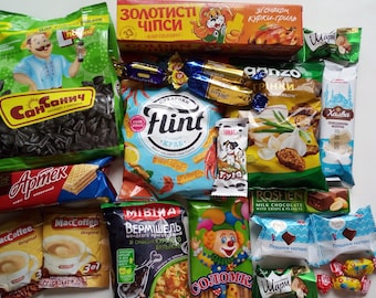 800 g, Caja de snacks ucranianos, un regalo de dulces tradicionales ucranianos, dulces ucranianos