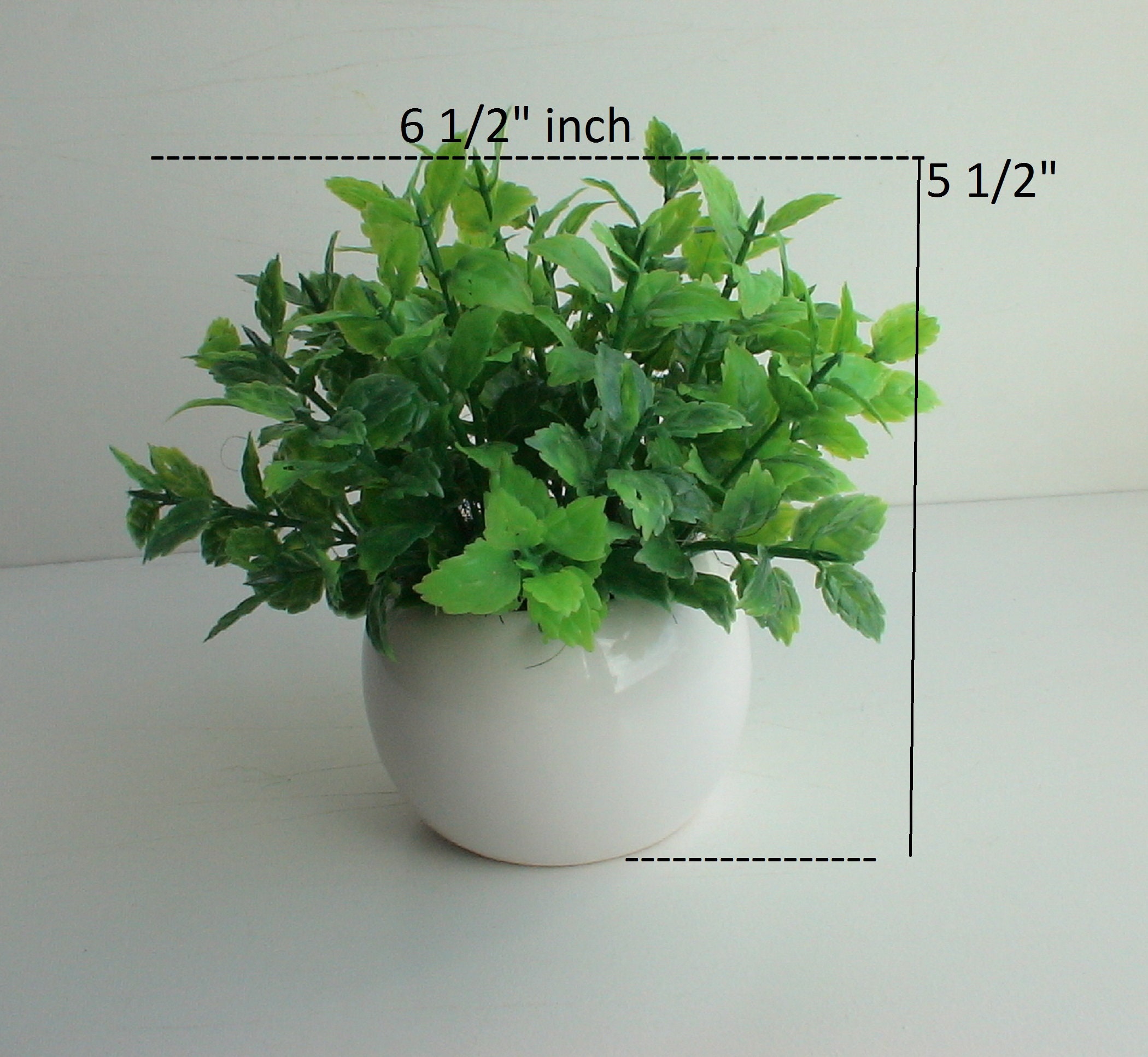 Artificial greenery set in white ceramic pots Modern decor 3 Etsy