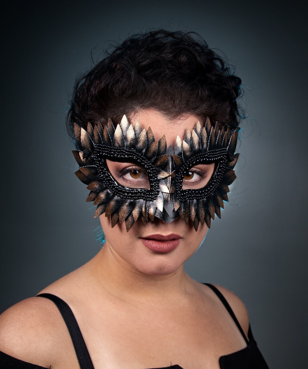 Gold Party Mask Gold Unisex Masquerade Mask Golden Bird - Etsy