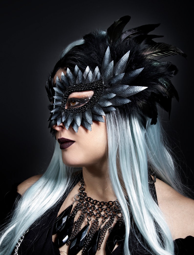 Silver Raven Mask Masquerade Mask Masquerade Masks Women - Etsy