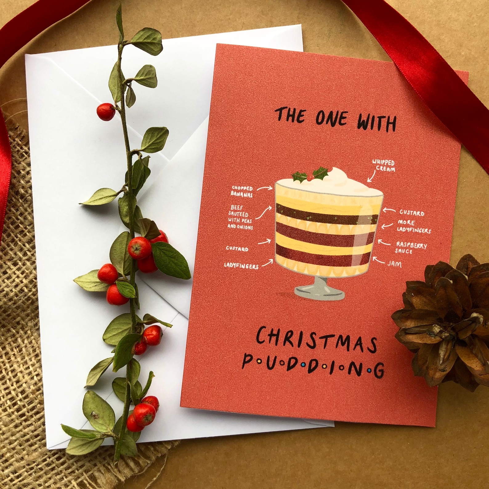 Friends TV Show Christmas Cards SET A6  Etsy