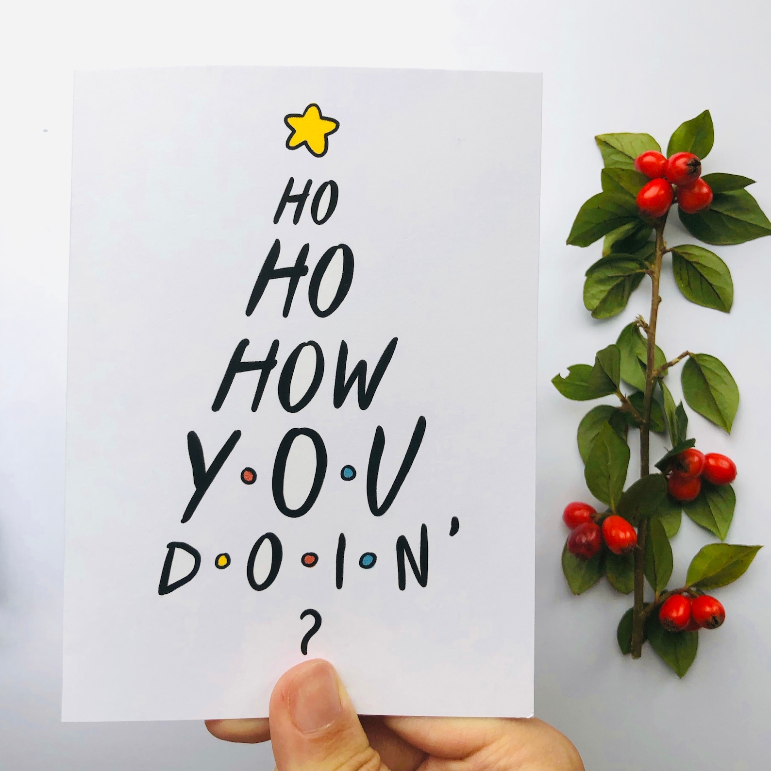Friends TV Show Christmas Cards SET A6  Etsy