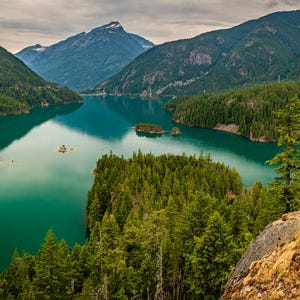 Newhalem, Washington - Mountain Tranquility – Diablo Lake in North Cascades National Park - Fine Art Photography Print