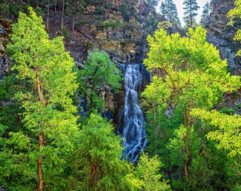Bridalveil Falls, Yosemite | Photograph | west, butte, desert, landscape, rock, waterfall, mountains, valley | Travel