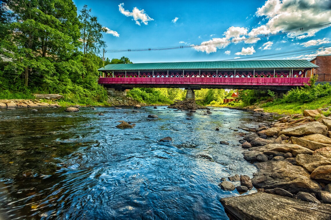 West Swanzy Bridge Photograph West Swanzey New Hampshire Etsy