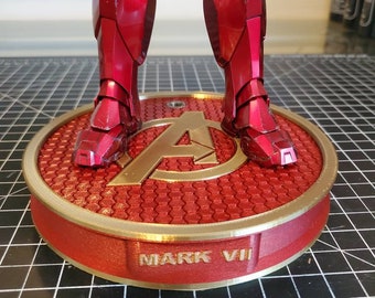 Circular 3D Printed Iron Man Stand for 1:6 Figures