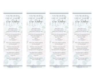Bible Study Bookmark: Scripture Reading Guide (Digital Download)