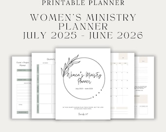 Women's Ministry Planner 2025-2026: 38-Page Printable (Digital Download)
