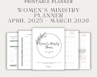 Women's Ministry Planner 2025-2026: 38-Page Printable (Immediate Download)