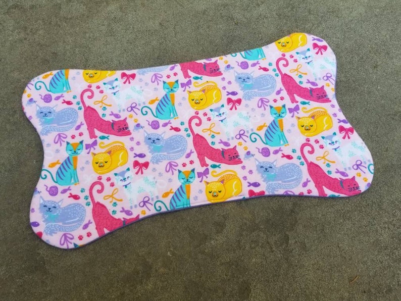 Placemat for Cats Cat dish Placemat Cat Placemat Cat Food Dish Platemat Kitty Placemat Pet Placemat