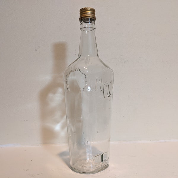1972 Ancient Age Kentucky Bourbon Whiskey Bottle Embossed AA Mid Century EMPTY