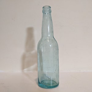 1892-1909 Adolphus Busch AB Embossed Beer Bottle American Bottle Co Aqua EMPTY