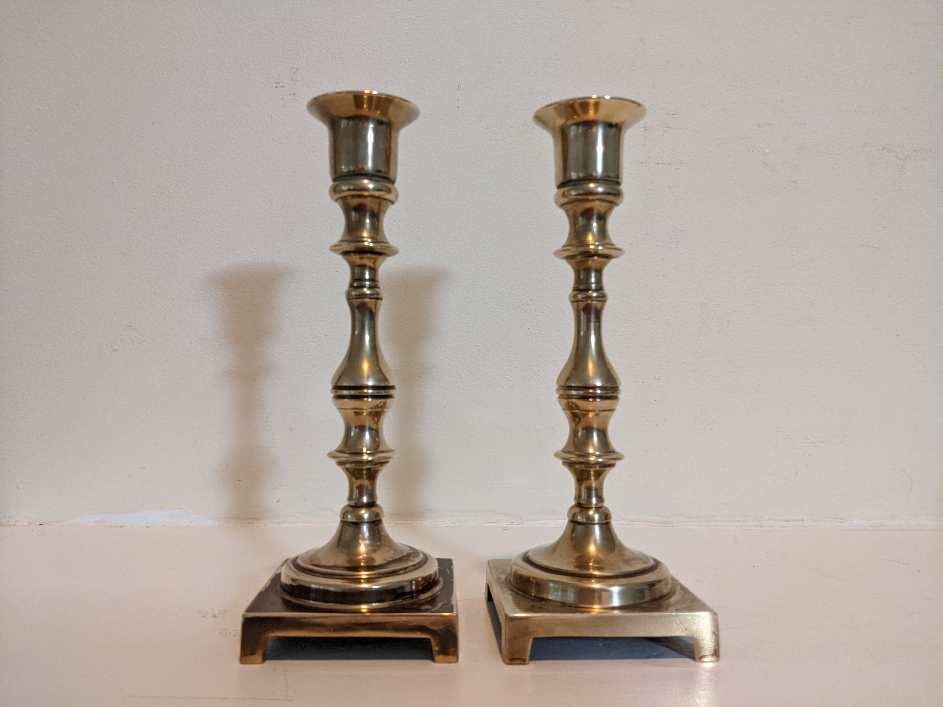Baldwin in America Brass Candlestick Pair EB Mark Mid Etsy