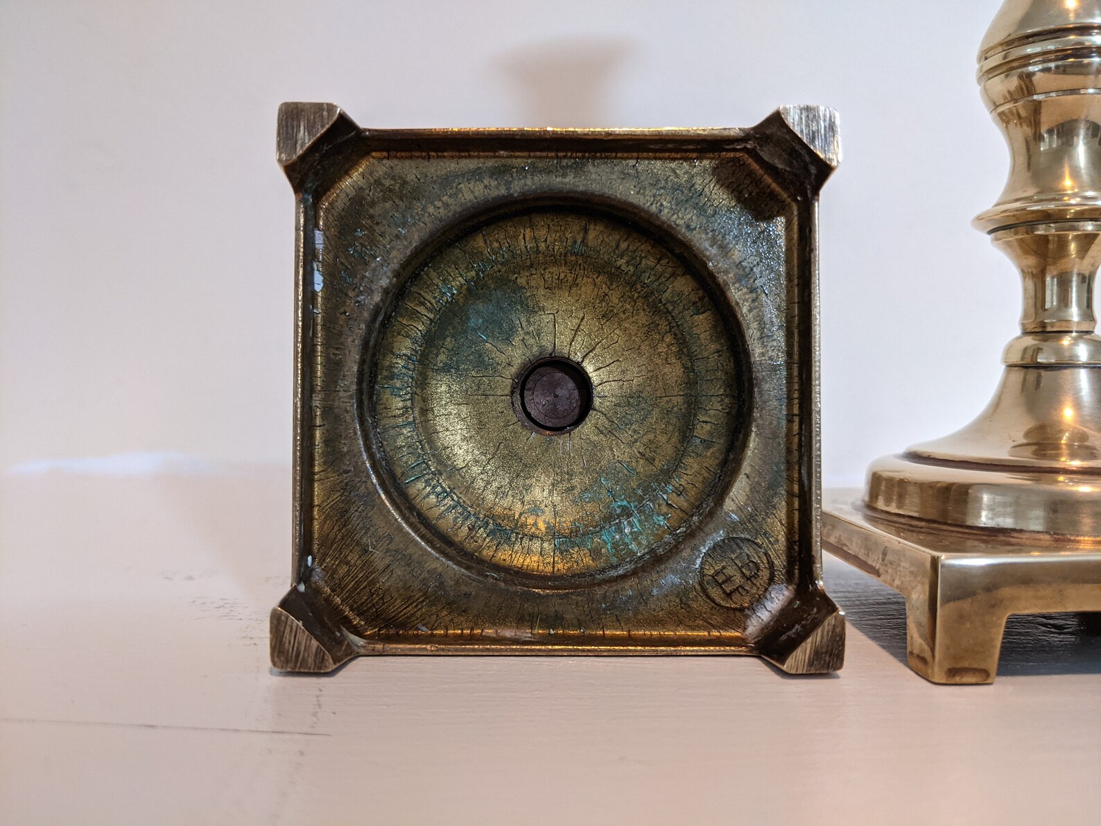 Baldwin in America Brass Candlestick Pair EB Mark Mid Etsy