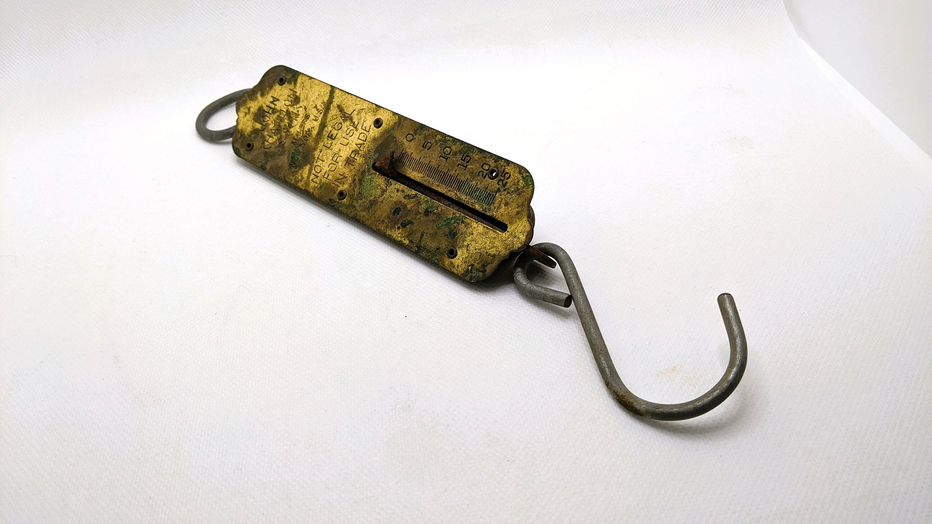 Chatillon N.Y. Brass Hanging Fish Scale Model In-30( 0