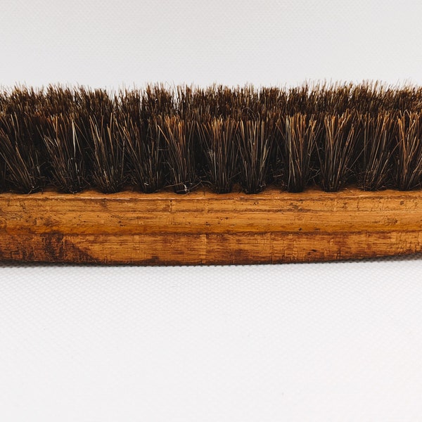 Antique Wood and Horsehair Brush Hair Clothes Shoe Shine Vintage Depression Era