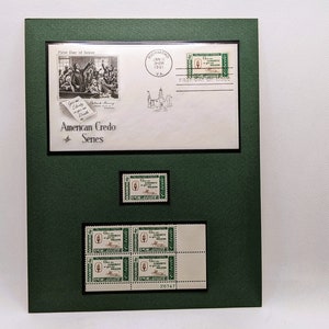 1961 4 Cent Stamp Patrick Henry Quote American Credo First day Cover Plate Block