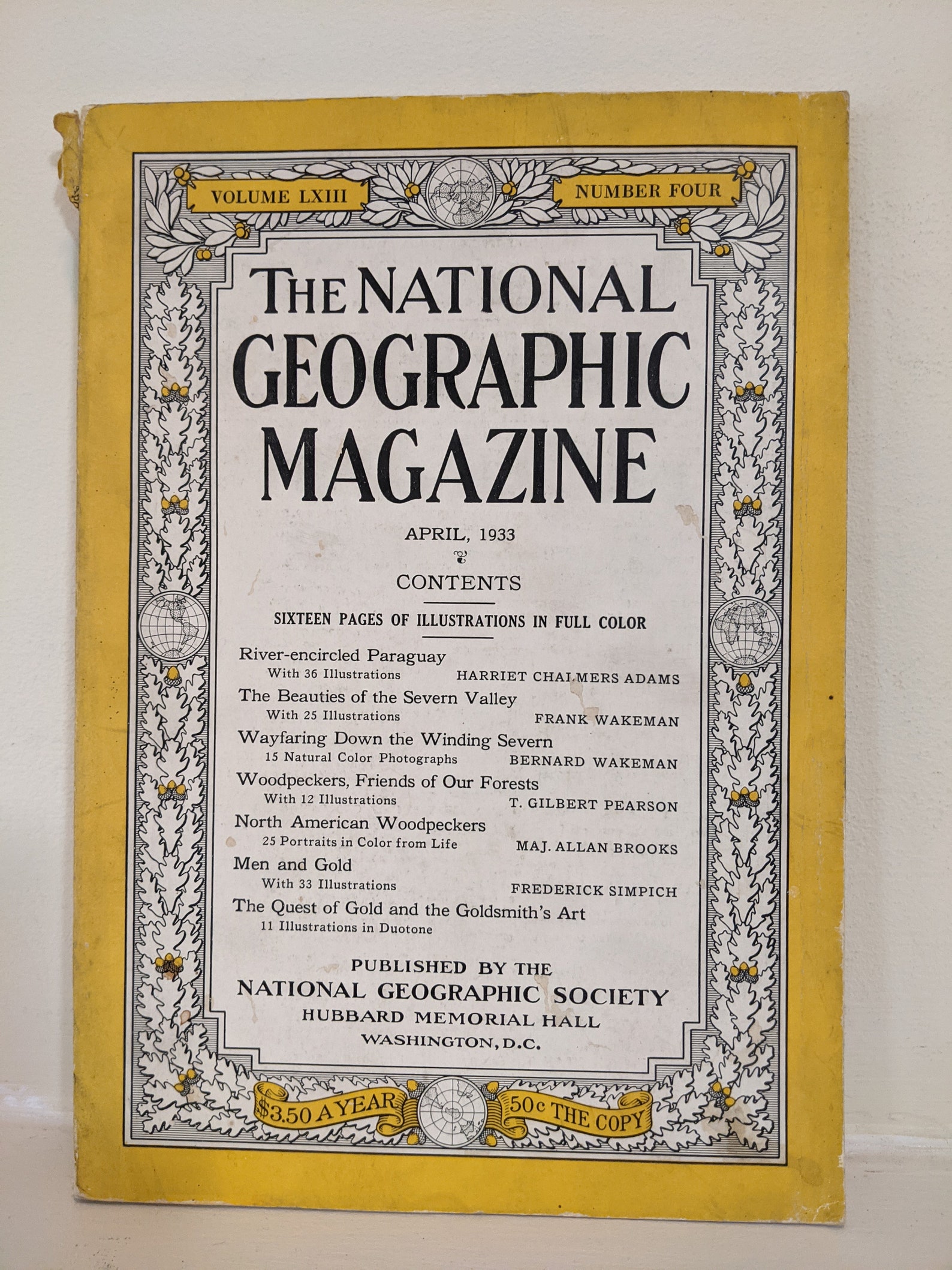 1933 National Geographic Magazine Vintage April Vol 63 4 Etsy