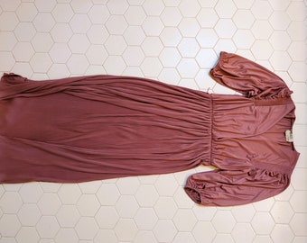 1979 Ayres By Eysen Mauve Formal Dress Maxi Floor Length Womens Size 10 Vintage