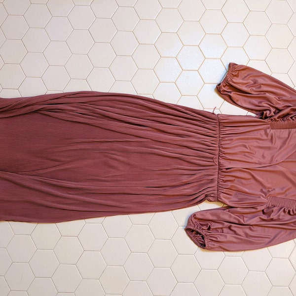 1979 Ayres By Eysen Mauve Formal Dress Maxi Floor Length Womens Size 10 Vintage