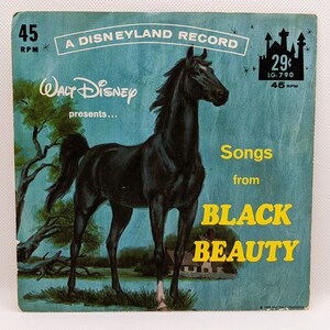 1966 Walt Disney&#39;s Songs of Black Beauty Vinyl 45 Record Disneyland LG-790