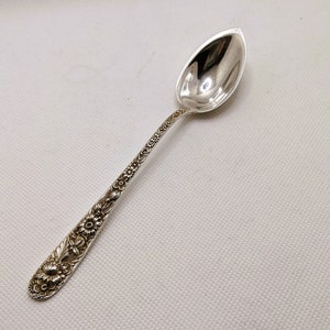 1924-1932 S Kirk & Son Inc Repousse Sterling Silver Fruit Orange Spoon Stieff