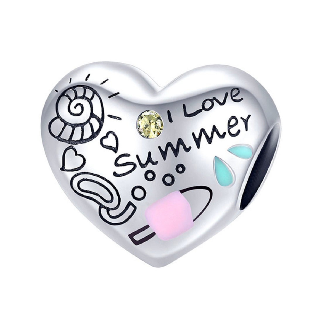 50/100/250 pendentifs Charms/Coeur Made with Love #s097 50/100/250 pendentifs Charms/Coeur Made with Love #s097