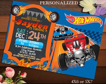 Hot Wheels Invite Etsy