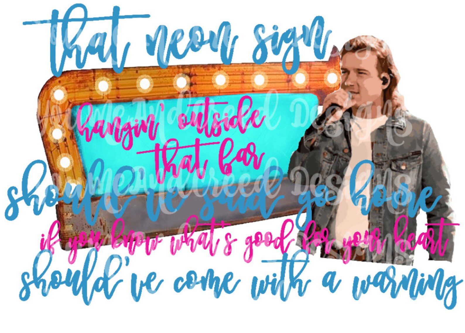 Warning Lyrics Wallen PNG Sublimation File Download Etsy