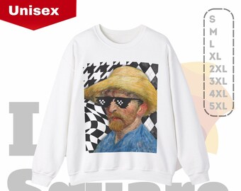 The Coolest Van Gogh Portrait Men's and Women's Winter Sweatshirt Tops, Unisex, Crewneck Sweatshirt