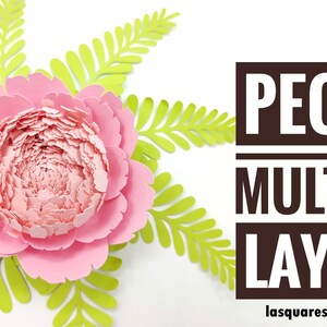 Giant Peony Paper Flowers Template SVG -diy Paper Flowers Template ...