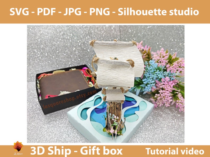 Download Paper Cut Wave Gift Box Template Unique Gift Box 3d Ship Svg Template 3d Simple Ship Template Paper Ship Svg Electronics Accessories Maker Supplies Deshpandefoundationindia Org