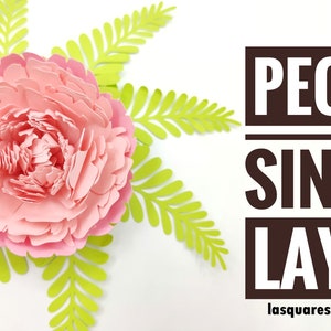 Giant Peony Paper Flowers template SVG