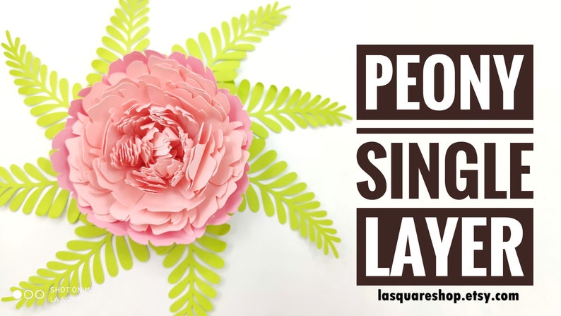 Giant Peony Paper Flowers template SVG